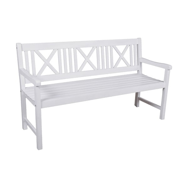 Biała drewniana ławka ogrodowa Malmö – Garden Pleasure