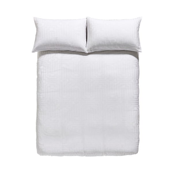 Biała pościel jednoosobowa z satyny bawełnianej 135x200 cm – Bianca-image-2