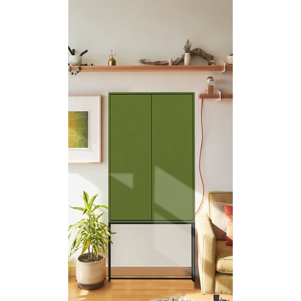Zielona szafka 75x164,5 cm Lennon – Really Nice Things-image-1