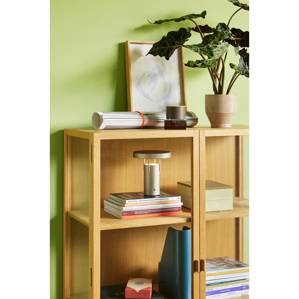 Jasnoszara lampa stołowa LED ze ściemniaczem (wysokość 20 cm) BringMe – Hübsch-image-2