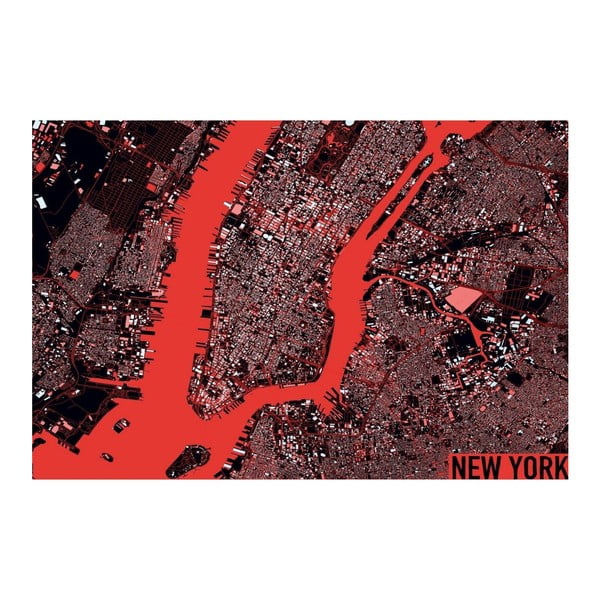 Obraz Homemania Maps New York, 70x100 cm