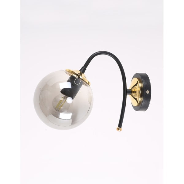 Czarno-szary kinkiet ø 15 cm Yoyo – Squid Lighting-image-3