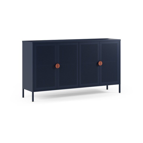 Ciemnoniebieska metalowa szafka 160x90x40 cm Sayla – Marckeric-image-4