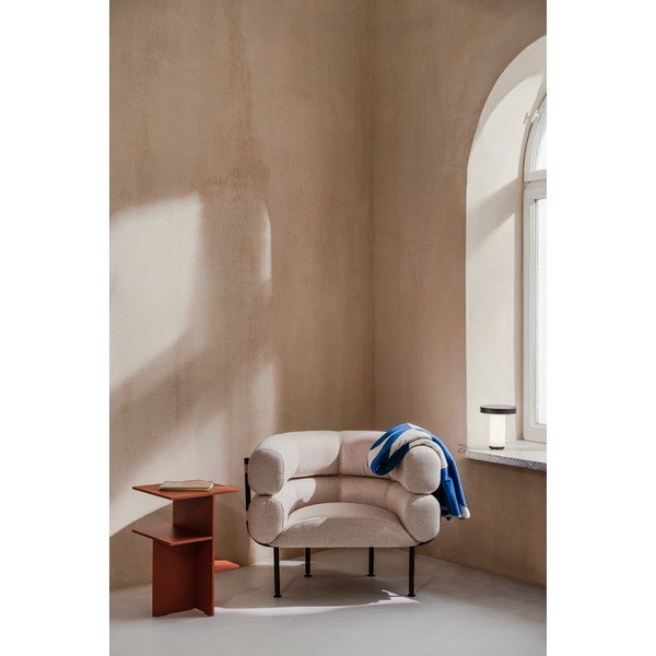 Beżowy wełniany fotel Ubi – noo.ma-image-1