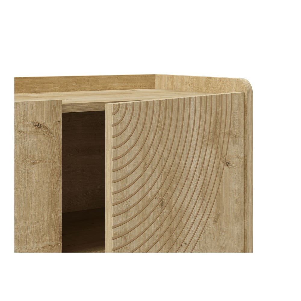 Komoda w dekorze dębu w naturalnym kolorze 140x80x40 cm Daira – Marckeric (zdjęcie 8)