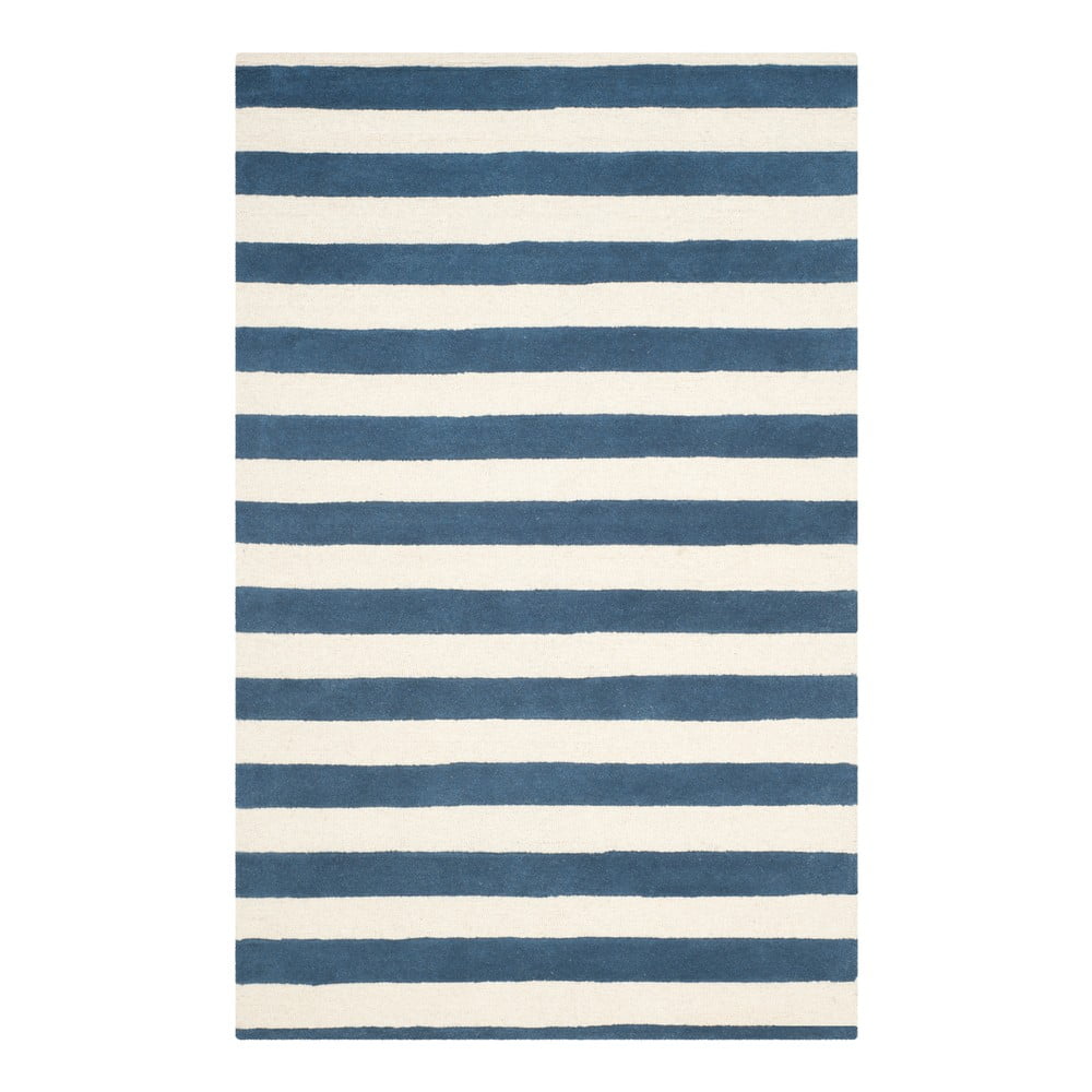 Niebieski dywan wełniany Safavieh Ada, 243x152 cm