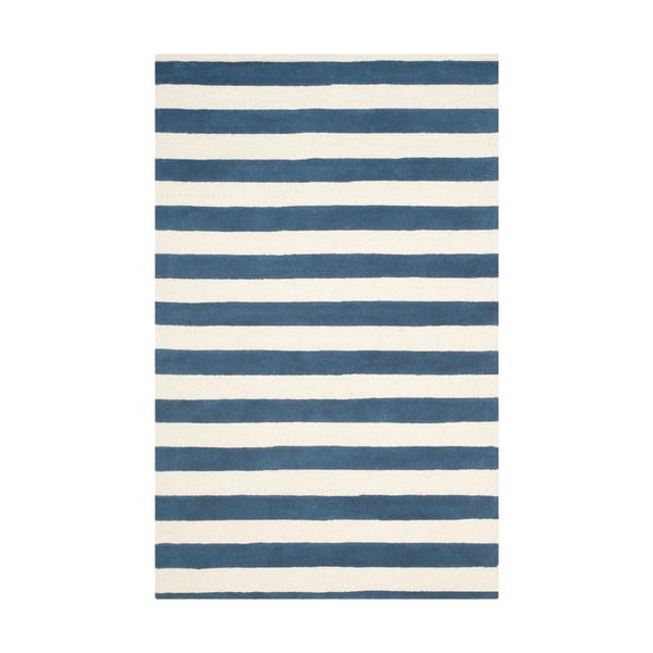 Niebieski dywan wełniany Safavieh Ada, 243x152 cm