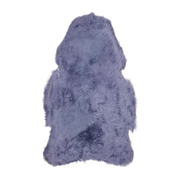 Fioletowe futerko z owczej skóry z krótkim włosiem Arctic Fur Chesto, 90x50 cm