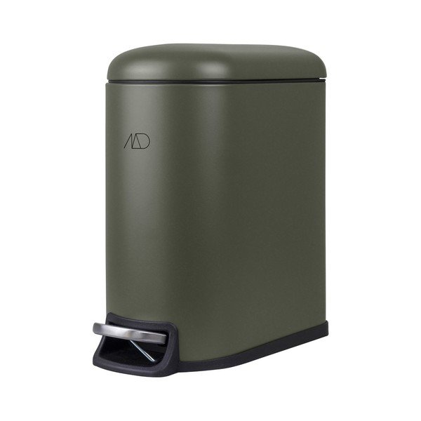 Ciemnozielony metalowy kosz na śmieci z pedałem 5 l Mini Walther – Mette Ditmer Denmark