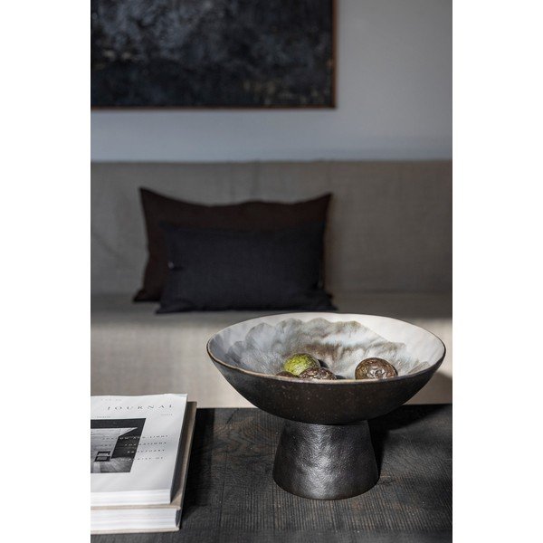 Czarno-kremowa kamionkowa misa ø 31,5 cm By Hand  – Mette Ditmer Denmark-image-3