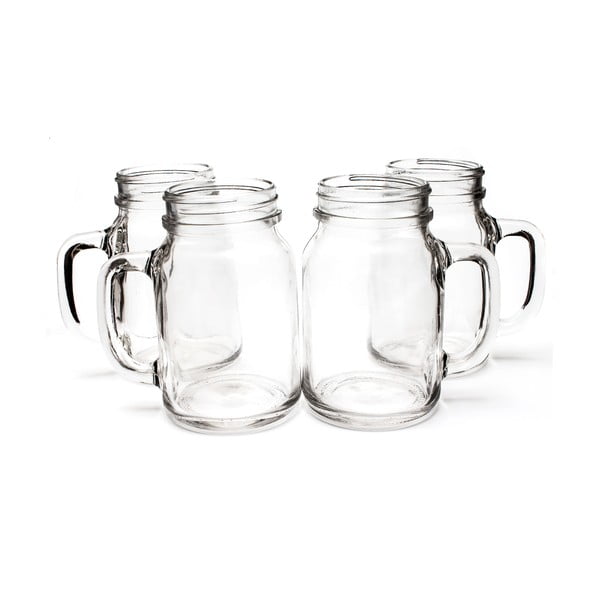 Komplet 4 szklanek Original Products Mason, 620 ml