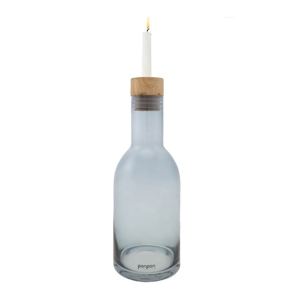 Wazon/świecznik Bottle 30,5 cm, niebieski
