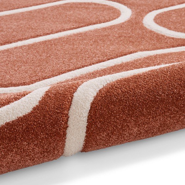 Ceglasty dywan 120x170 cm Linear Curve – Catherine Lansfield-image-3