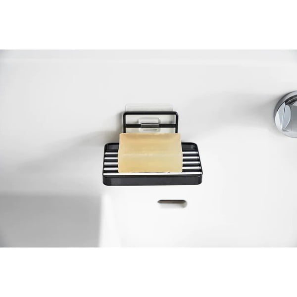 Czarna samoprzylepna metalowa mydelniczka Film Hook – YAMAZAKI-image-1