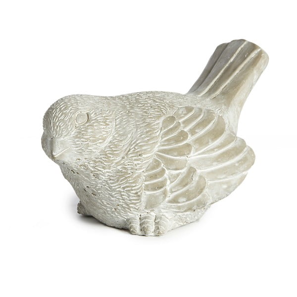 Szara dekoracja ceramiczna Simla Bird, wys. 14 cm
