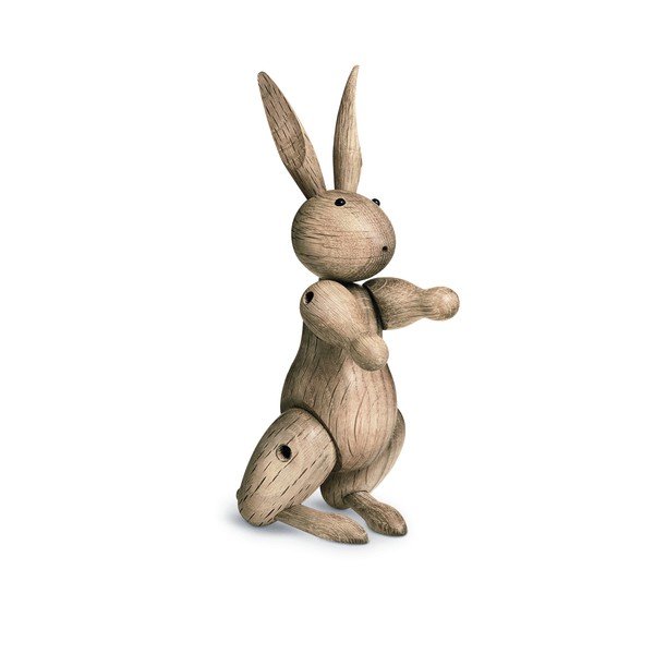 Figurka z litego drewna dębowego Kay Bojesen Denmark Rabbit-image-2