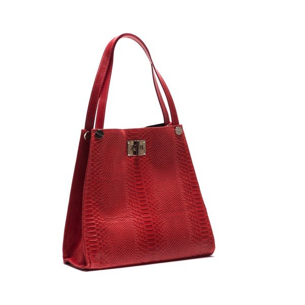 Skórzana torebka Anna Luchini 8038 Rosso-image-2
