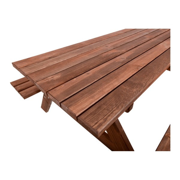 Zestaw mebli ogrodowych z drewna sosnowego dla 6 osób Piknik – Rojaplast-image-4