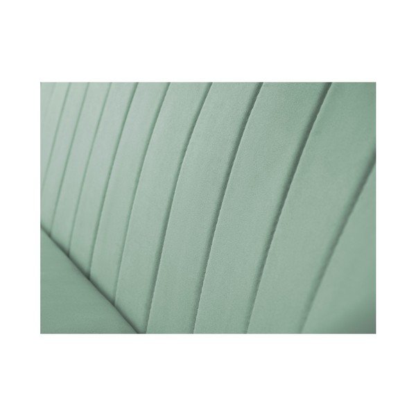 Miętowa sofa 2-osobowa z czarnymi nogami Mazzini Sofas Toscane-image-4