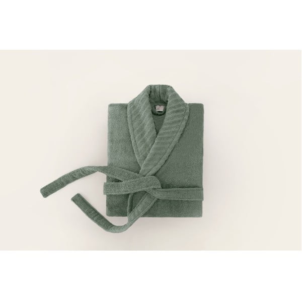 Zielony bawełniany szlafrok w rozmiarze L/XL – Foutastic