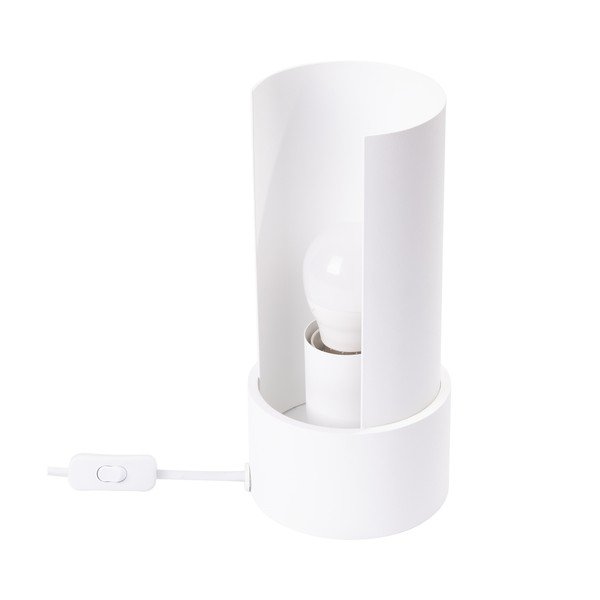 Biała lampa stołowa (wysokość 21 cm) Aurea – Sollux