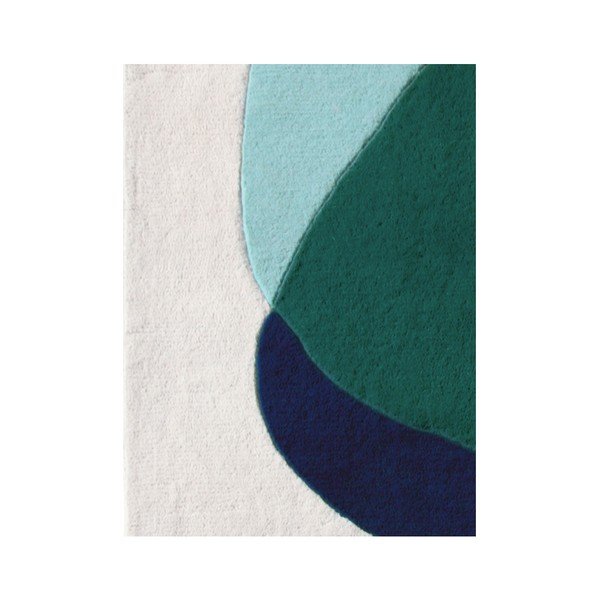 Zielono-szary dywan z czystej wełny HARTÔ Jane, 180x220 cm-image-1