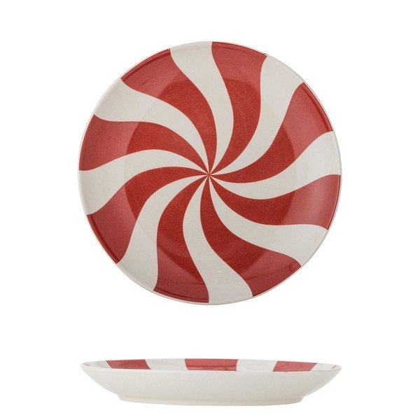 Czerwony kamionkowy talerz ze świątecznym motywem ø 23 cm Yule – Bloomingville-image-4