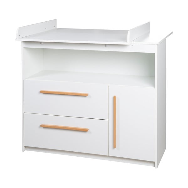 Biała niska komoda dziecięca 107x98 cm Lilo – Roba-image-1