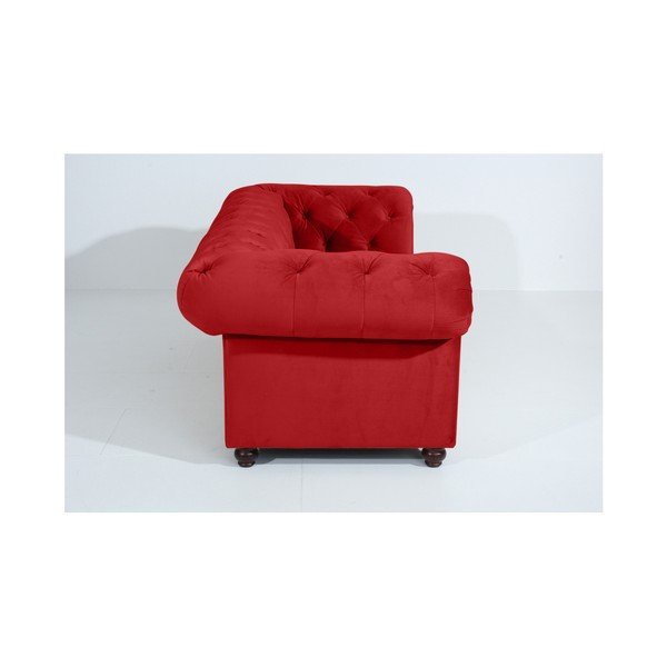 Czerwona sofa Max Winzer Orleans Velvet, 216 cm-image-1