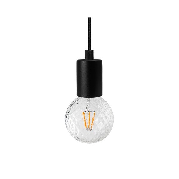 Czarna lampa wisząca z 3 żarówkami Bulb Attack Cero Basic Globe Clear-image-1