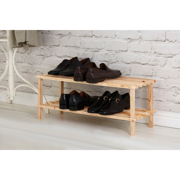 Szafka na buty z litego drewna jodłowego w naturalnym kolorze – Premier Housewares-image-1