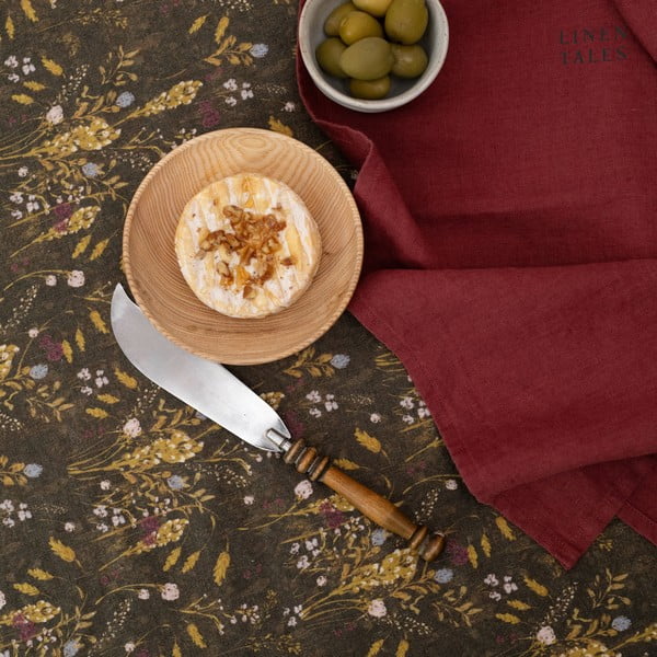 Serwetki lniane zestaw 2 szt. 40x40 cm Marsala – Linen Tales-image-1