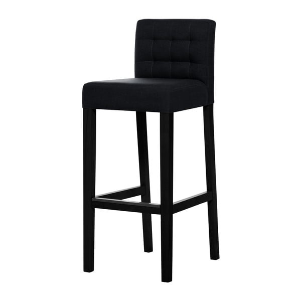 Ciemnoszare krzesło barowe z czarnymi nogami Ted Lapidus Maison Jasmin