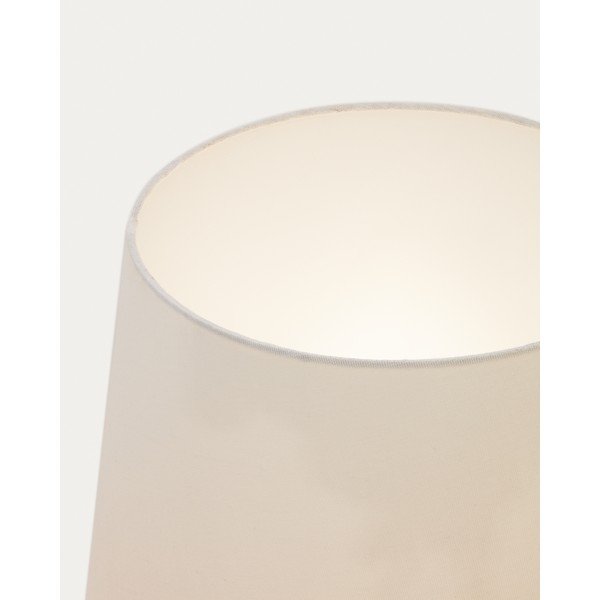 Biała/w naturalnym kolorze lampa stojąca z tekstylnym kloszem (wysokość 110 cm) Marga – Kave Home-image-3