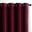 Bordowa aksamitna zasłona częściowo zaciemniająca (dimout) 140x245 cm Eyelets – Restilo