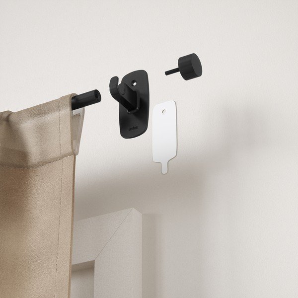 Stalowy regulowany karnisz w kolorze matowej czerni 40 - 71 cm Adhera – Umbra-image-3