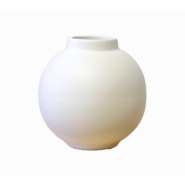 Biały ceramiczny wazon Rulina Topik