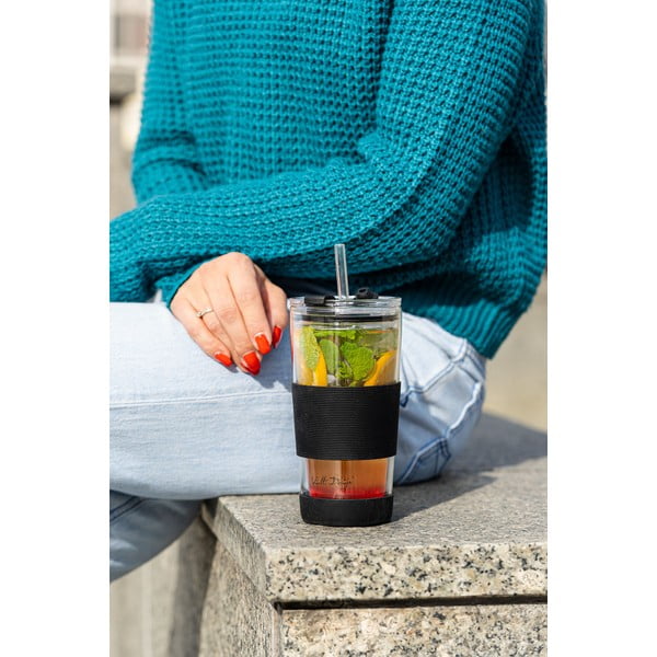 Czarny kubek termiczny 600 ml Fuori – Vialli Design-image-2