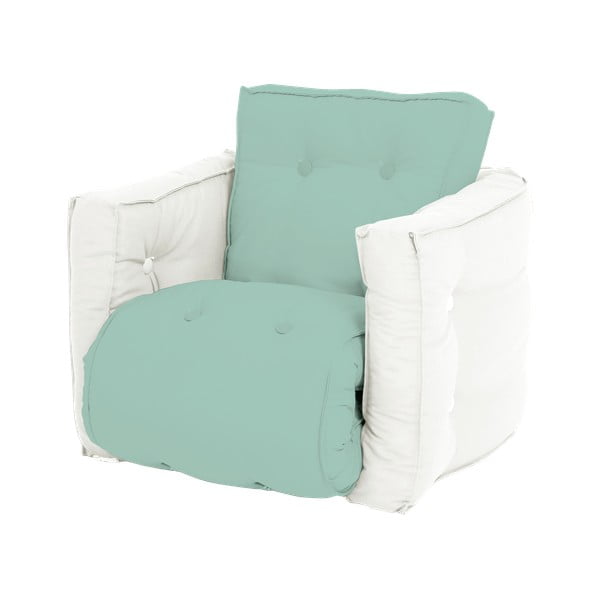 Dziecięcy fotel rozkładany Karup Design Mini Dice Mint/Creamy
