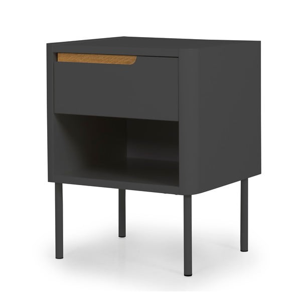 Antracytowa szafka nocna Tenzo Switch-image-2