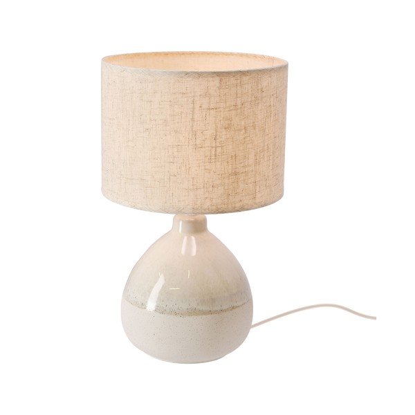 Beżowa lampa stołowa z tekstylnym kloszem (wysokość 41 cm) Ardo – Candellux Lighting-image-4