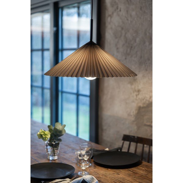 Szara lampa wisząca ø 50 cm Plisado – Markslöjd-image-1