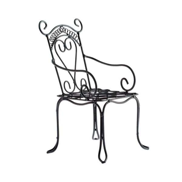 Metalowy kwietnik w kształcie krzesłaDakls