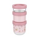 Jasnoróżowe plastikowe pojemniki śniadaniowe dla dzieci 3 szt. Fairy Garden by Little Dutch – Mepal