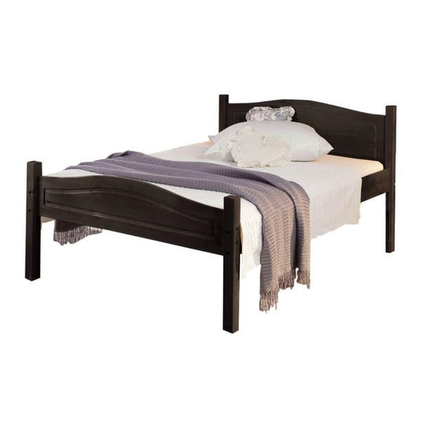 Brązowe łóżko dwuosobowe z drewna 13Casa Cinnamon, 160 x 200 cm