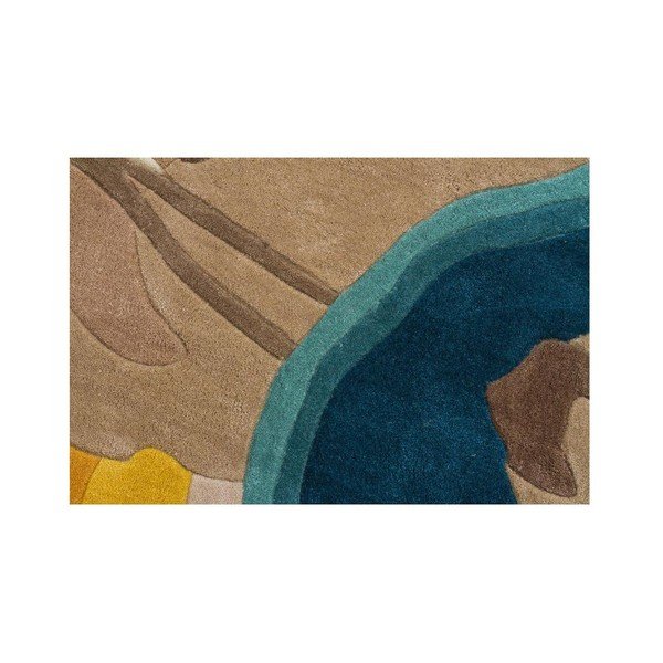 Dywan Poppy Flowers Teal Yellow, 170x120 cm-image-1
