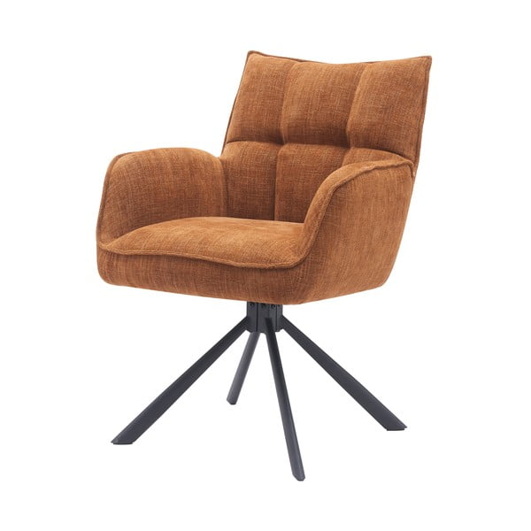 Pomarańczowe tapicerowane fotele jadalniane zestaw 2 szt. Marilla – Unique Furniture