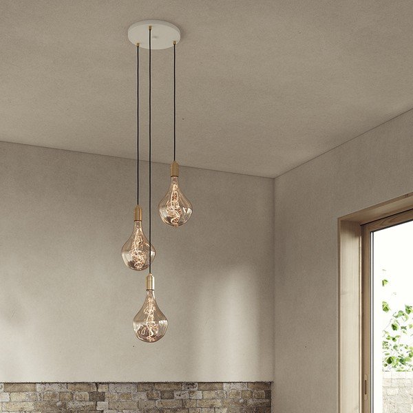 Lampa wisząca w kolorze brązu ze ściemniaczem ø 25 cm Triple Pendant – tala-image-2