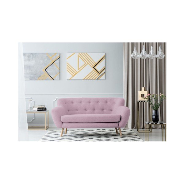 Różowa sofa dwuosobowa Kooko Home Pop-image-1