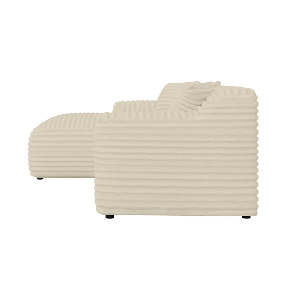 Beżowy sztruksowy narożnik (lewostronny/z szezlongiem) Martin – Ropez-image-3